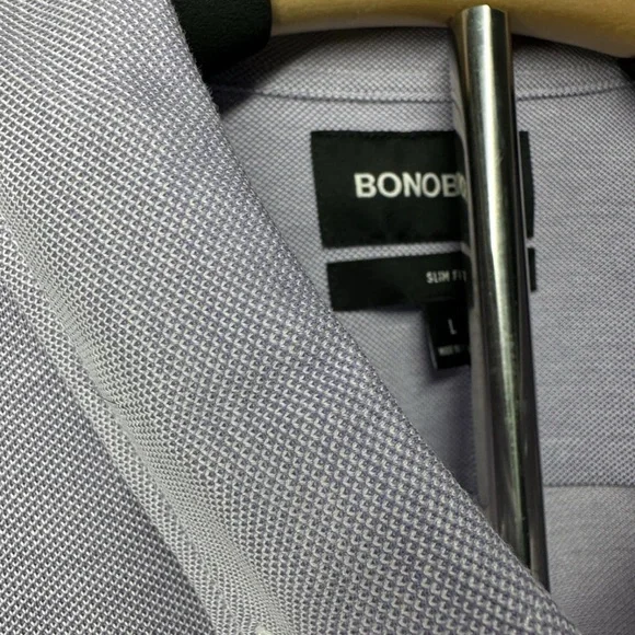 NWOT Men’s Bonobos LILAC Slim Fit Button Down Size L - Picture 4 of 4